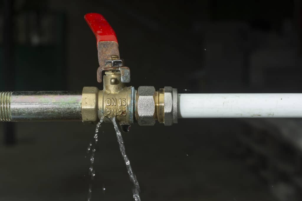 Burst pipe after freezing in Ohio winter