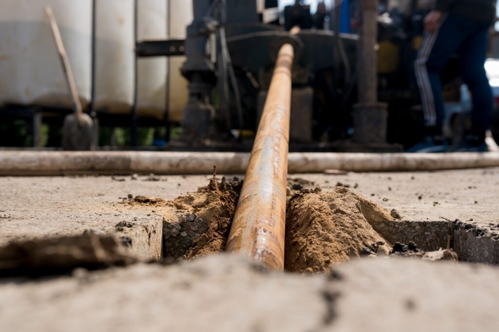 Trenchless CIPP liner being installed in a sewer pipe in Brunswick, OH